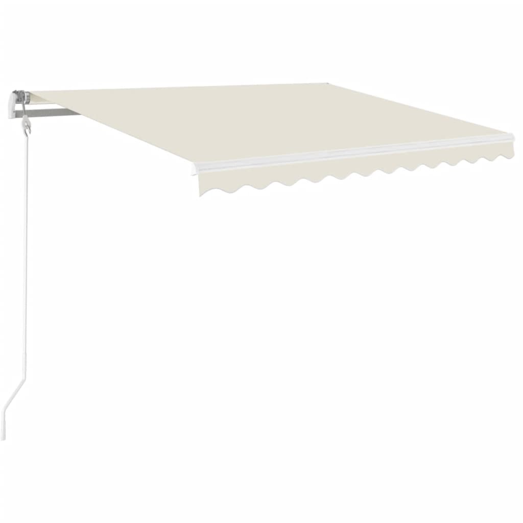 vidaXL Retractable Awning | Cream | Powder-coated aluminium | 350x250cm