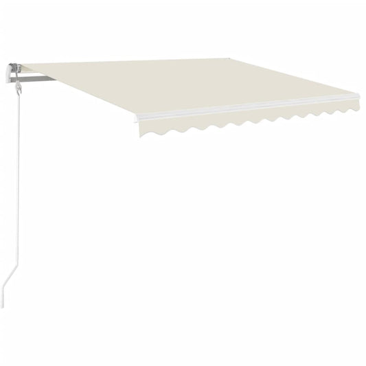 vidaXL Retractable Awning | Cream | Powder-coated aluminium | 350x250cm