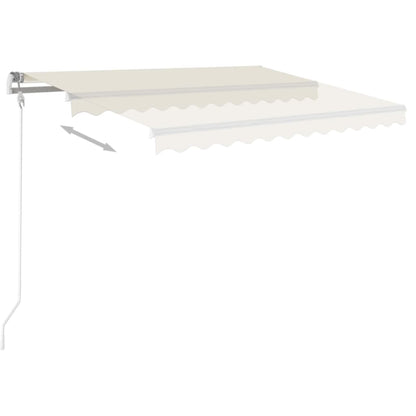 vidaXL Retractable Awning | Cream | Powder-coated aluminium | 350x250cm