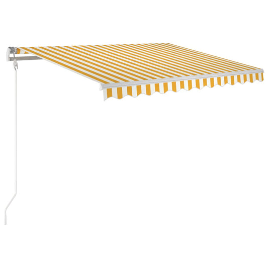 vidaXL Retractable Awning | Yellow and White