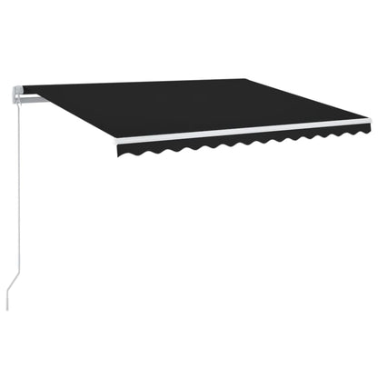 vidaXL Manual Retractable Awning with LED 350x250 cm Anthracite
