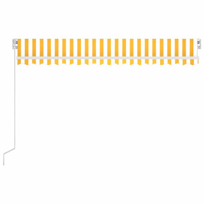 vidaXL Retractable Awning | Yellow and White