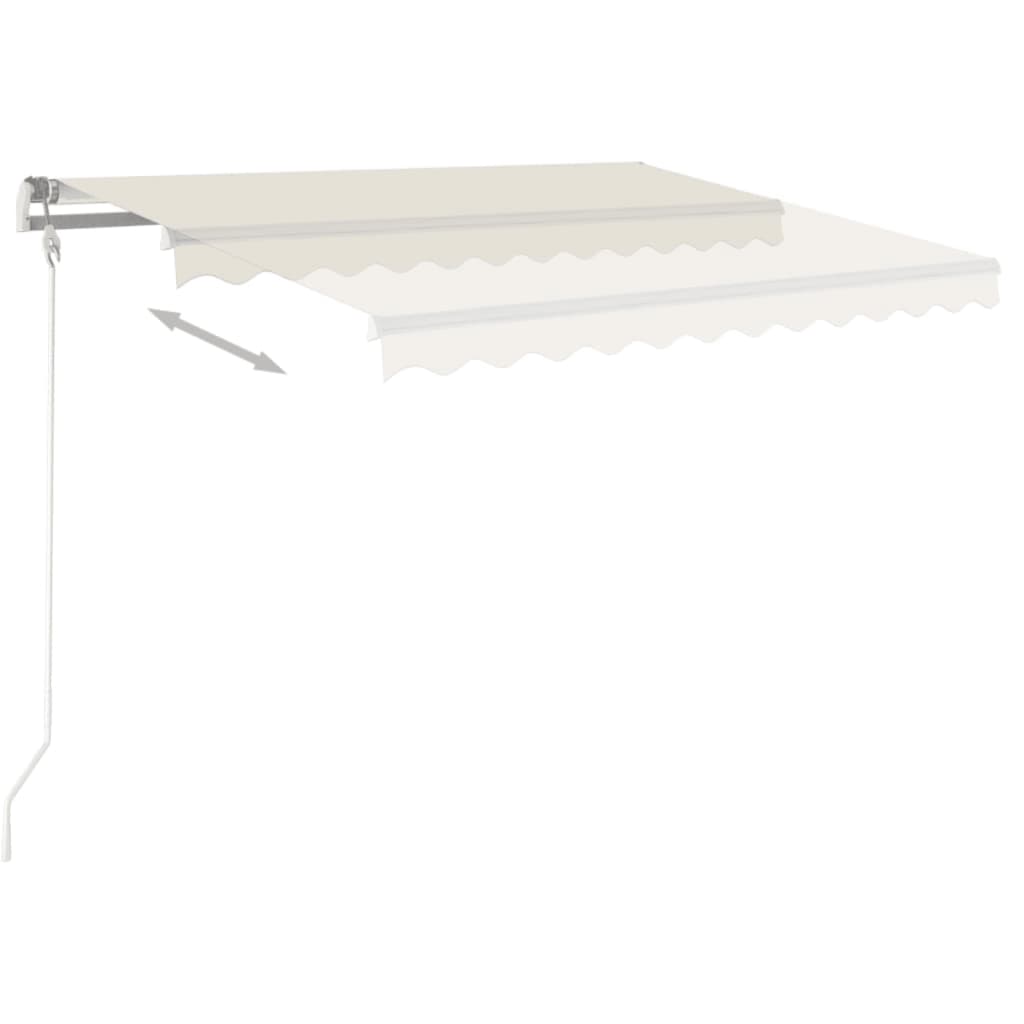 vidaXL Manual Retractable Awning 450x300 cm Cream