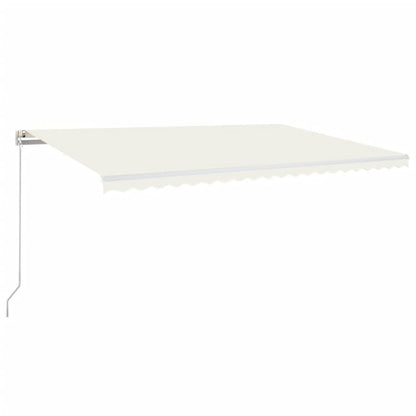3068937 vidaXL Manual Retractable Awning 500x300 cm Cream (313193+313169)