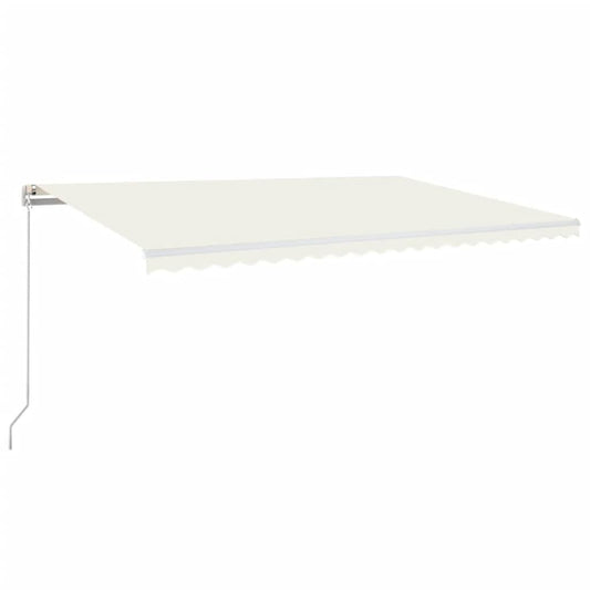 3068937 vidaXL Manual Retractable Awning 500x300 cm Cream (313193+313169)