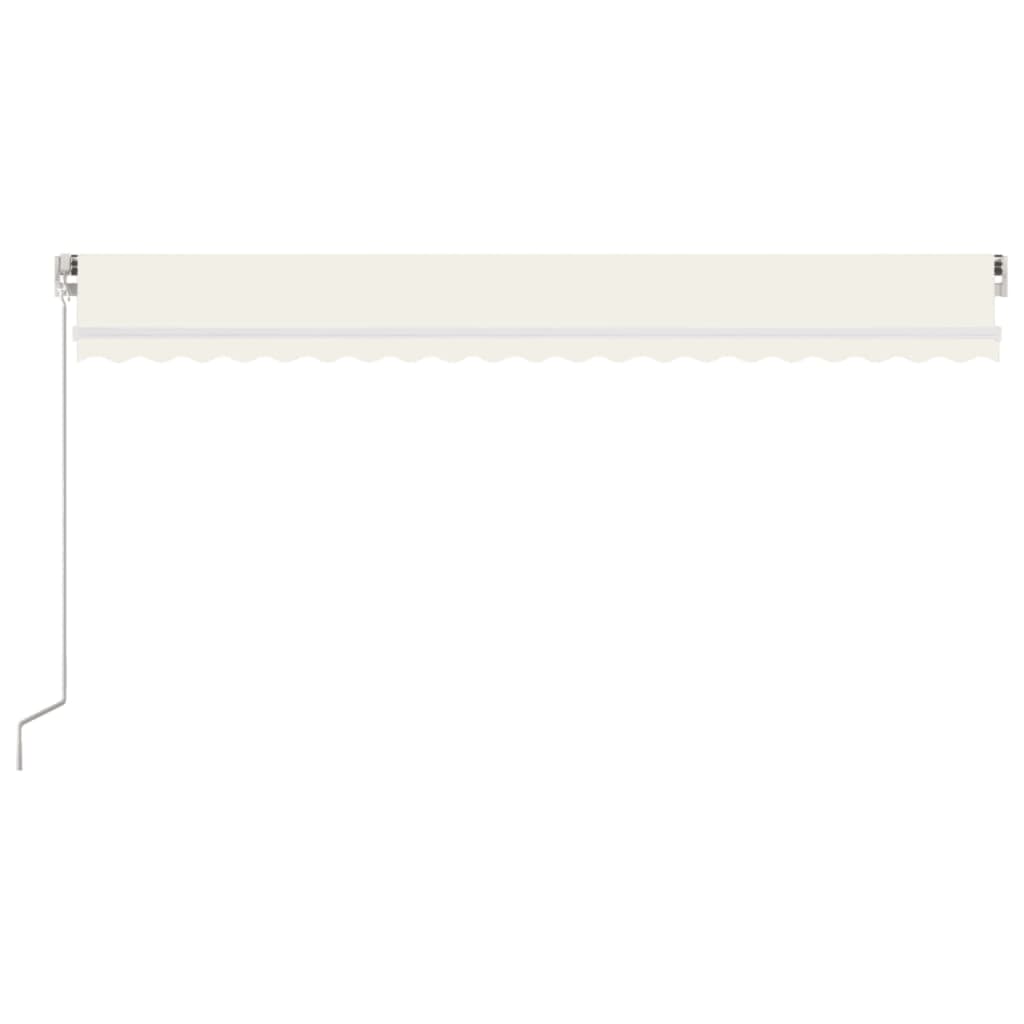 3068937 vidaXL Manual Retractable Awning 500x300 cm Cream (313193+313169)