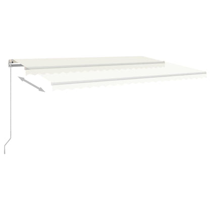 3068937 vidaXL Manual Retractable Awning 500x300 cm Cream (313193+313169)