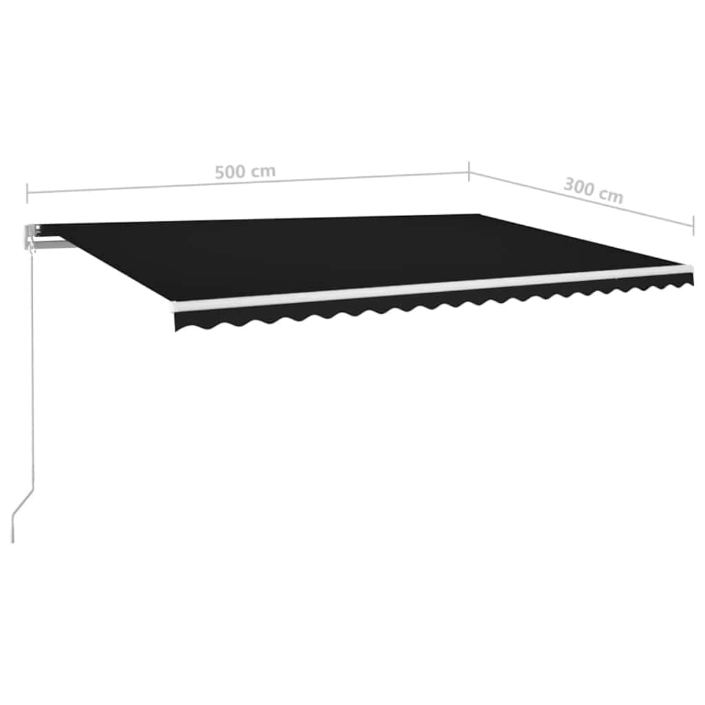 vidaXL Retractable Awning | Anthracite