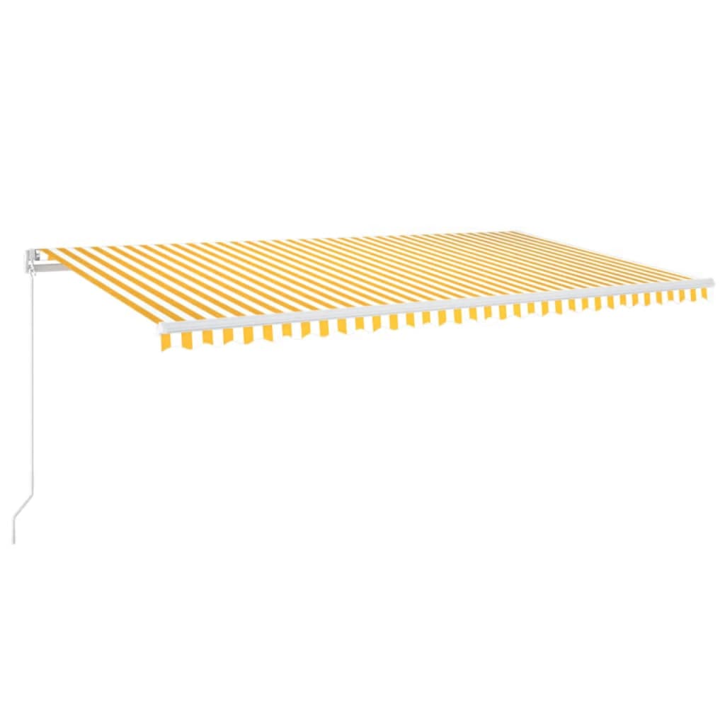 vidaXL Retractable Awning | Yellow and White