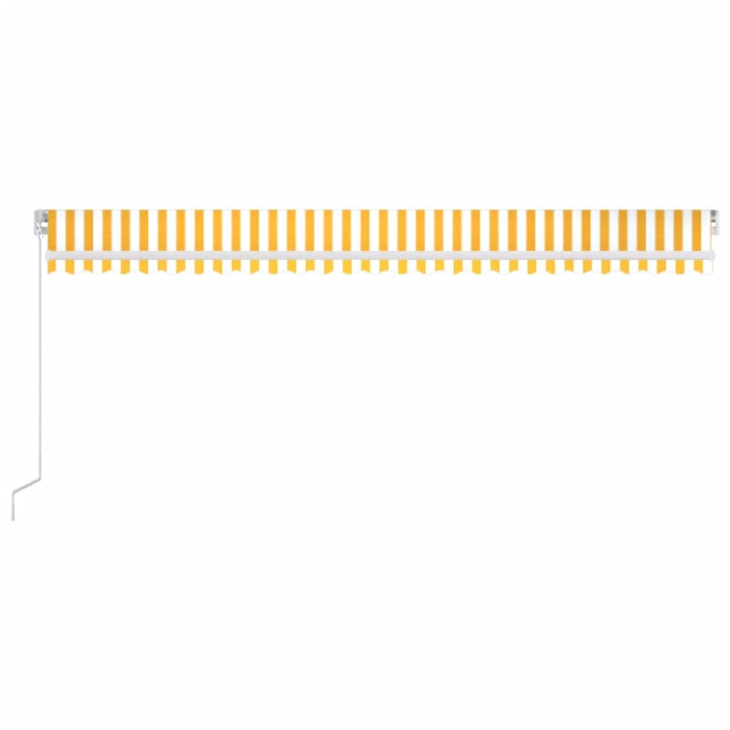 vidaXL Retractable Awning | Yellow and White