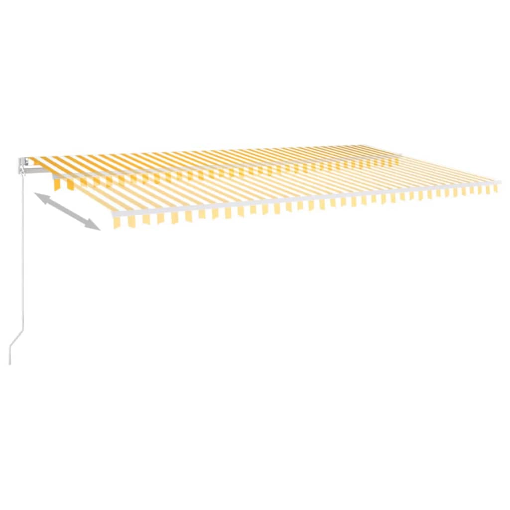 vidaXL Retractable Awning | Yellow and White