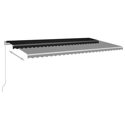 vidaXL Retractable Awning | Anthracite | Powder-coated aluminium | 600 x 300 cm