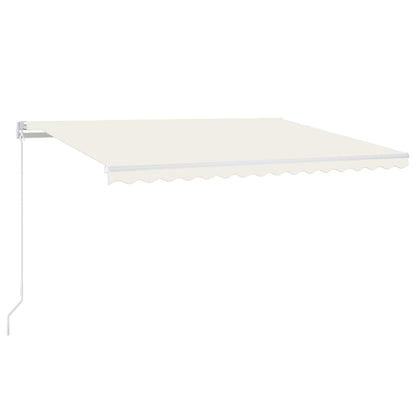 vidaXL Manual Retractable Awning 400x350 cm Cream
