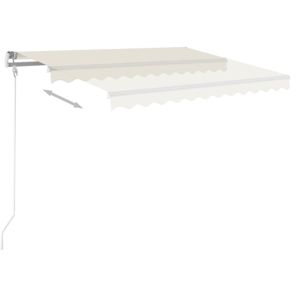 vidaXL Manual Retractable Awning 400x350 cm Cream
