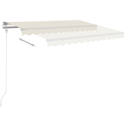vidaXL Manual Retractable Awning 400x350 cm Cream