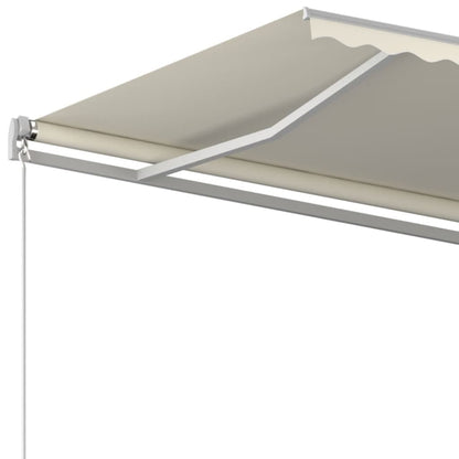 vidaXL Manual Retractable Awning 400x350 cm Cream
