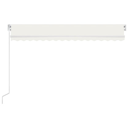 vidaXL Manual Retractable Awning with LED 400x350 cm Cream