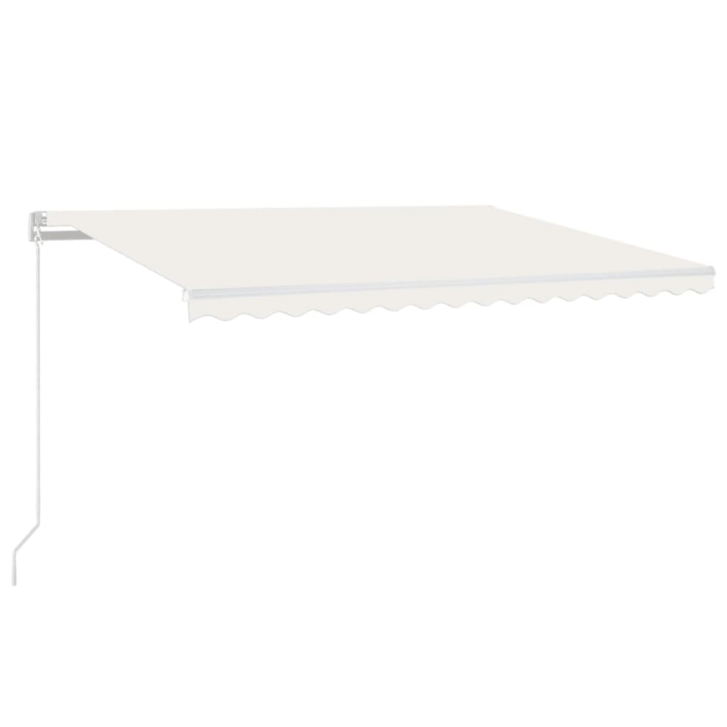 vidaXL Manual Retractable Awning 450x350 cm Cream
