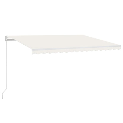vidaXL Manual Retractable Awning 450x350 cm Cream