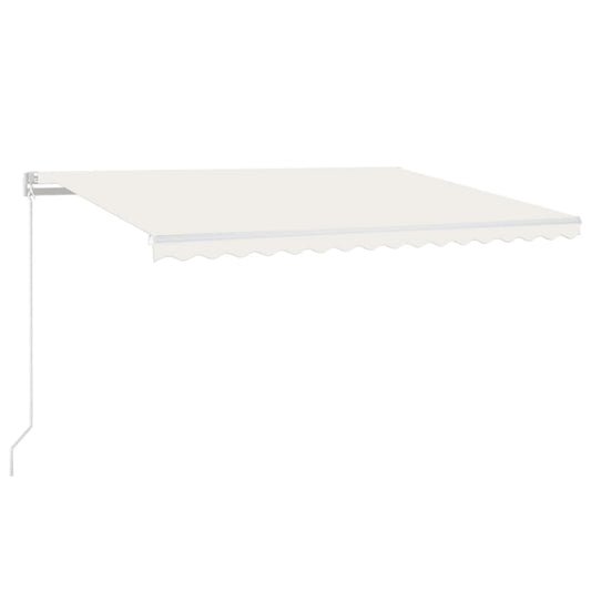 vidaXL Manual Retractable Awning 450x350 cm Cream