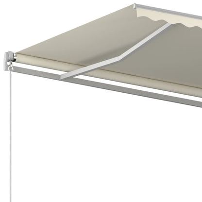 vidaXL Manual Retractable Awning 450x350 cm Cream