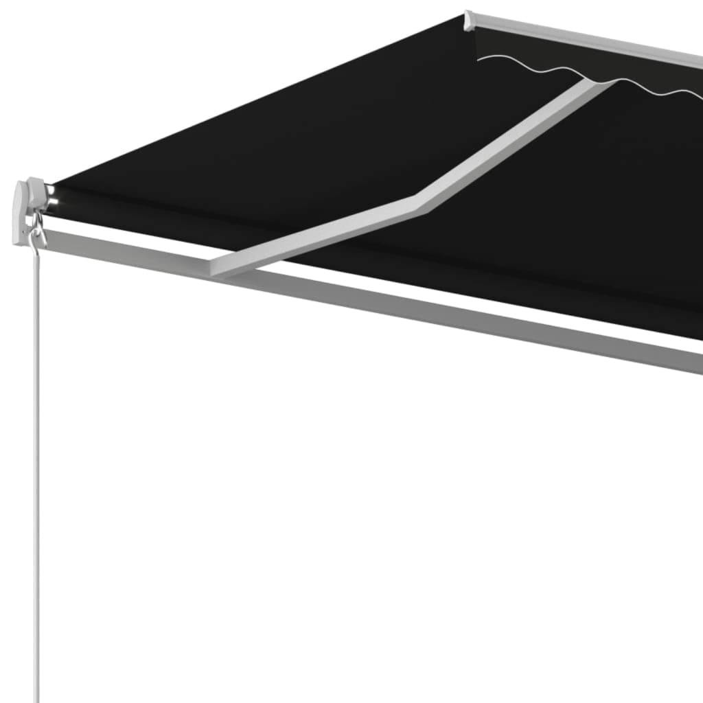 vidaXL Manual Retractable Awning 450x350 cm Anthracite