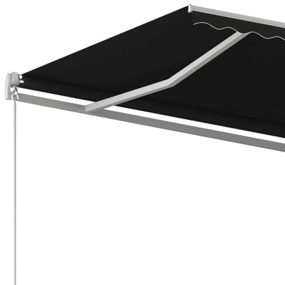 vidaXL Manual Retractable Awning 450x350 cm Anthracite