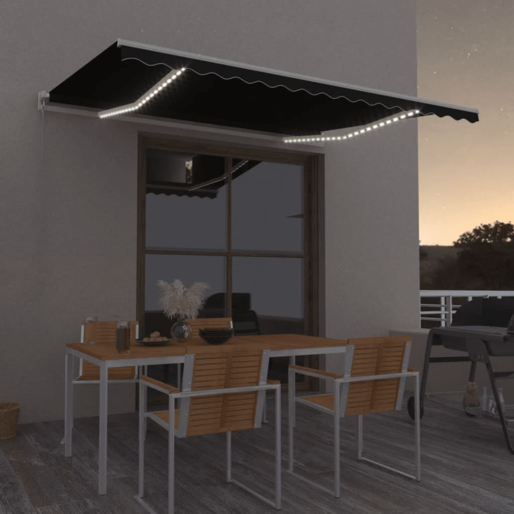 vidaXL Retractable Awning | Anthracite