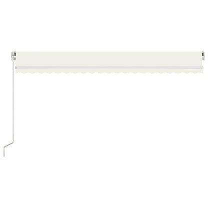 3069017 vidaXL Manual Retractable Awning 500x350 cm Cream (313197+313172)