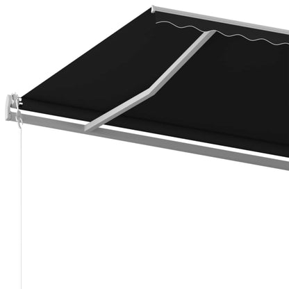 vidaXL Manual Retractable Awning 500x350 cm Anthracite