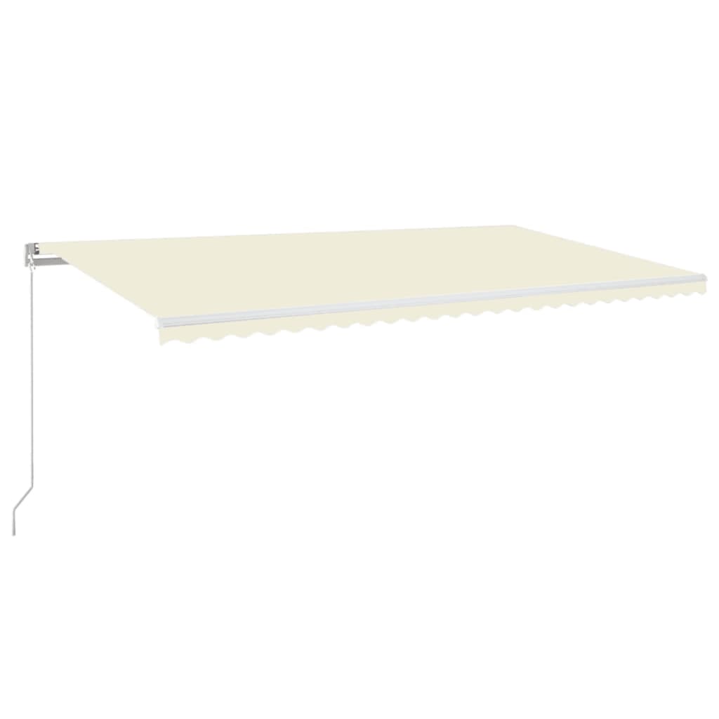 vidaXL Manual Retractable Awning 600x350 cm Cream