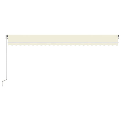 vidaXL Manual Retractable Awning 600x350 cm Cream
