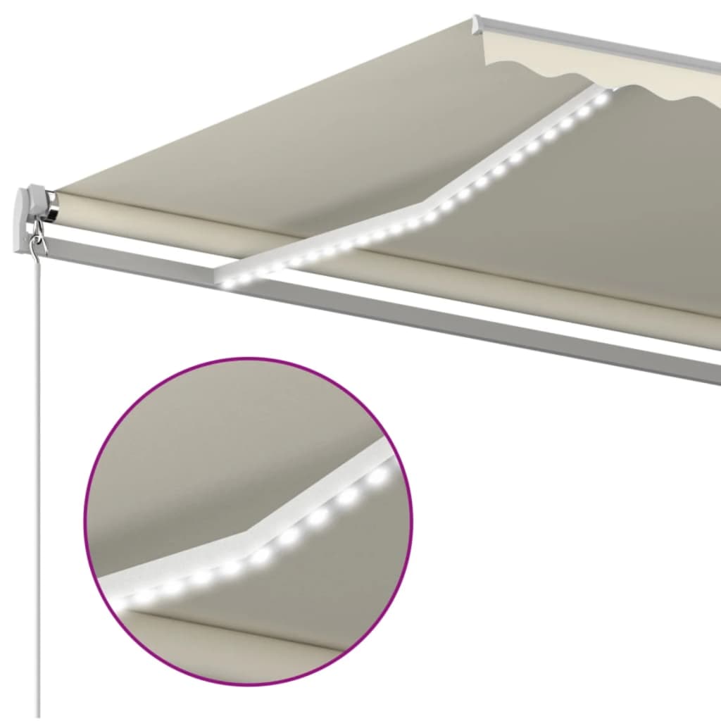 vidaXL Retractable Awning | Cream