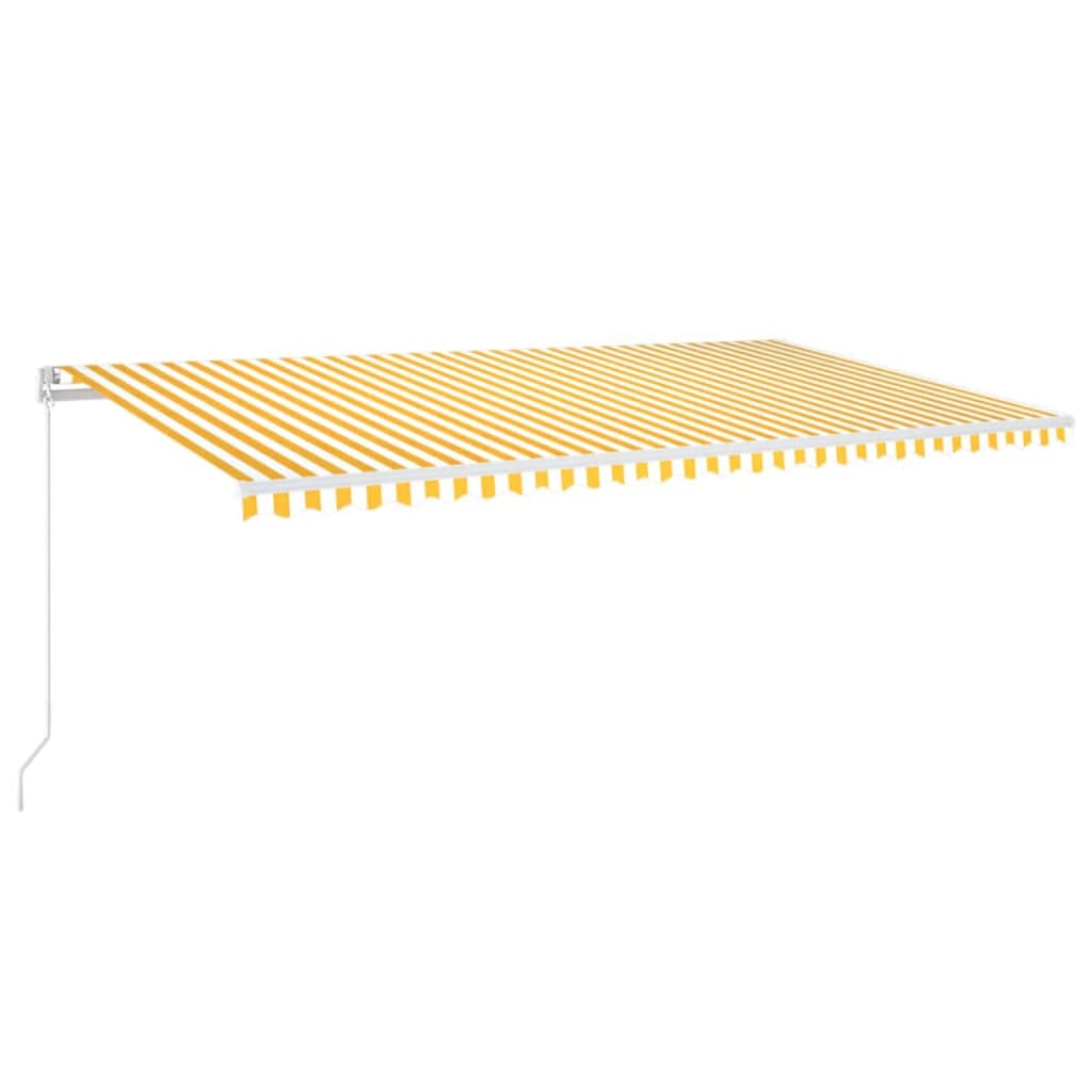 vidaXL Retractable Awning | Yellow and White