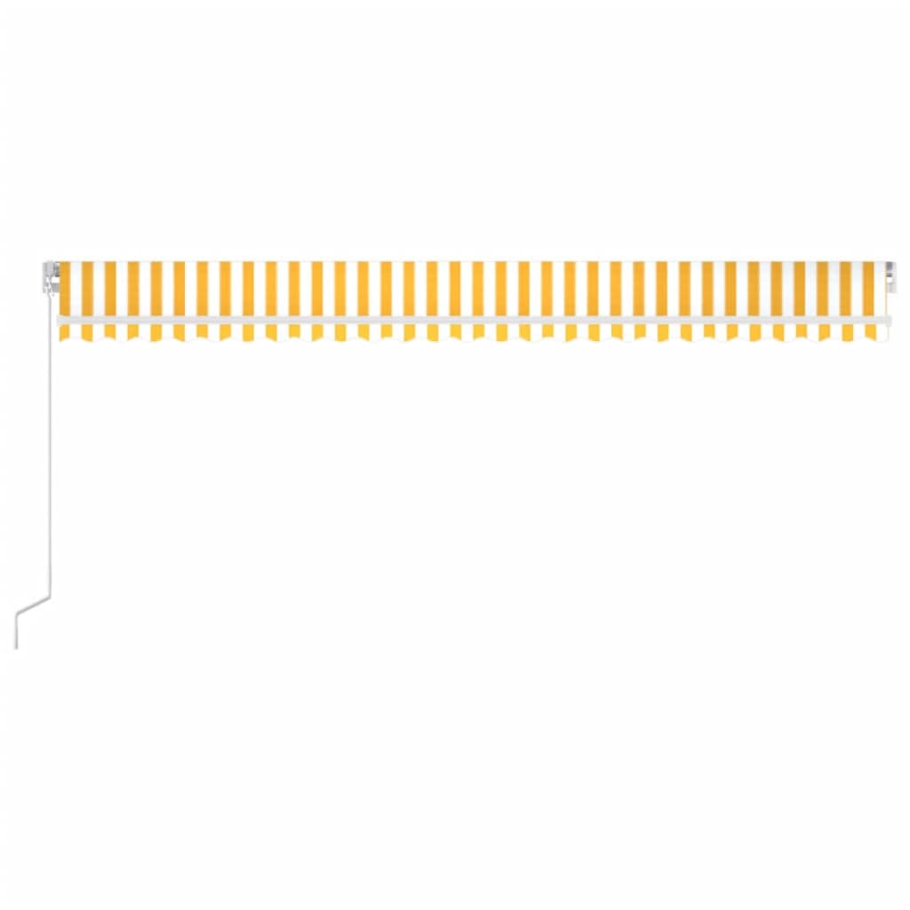 vidaXL Retractable Awning | Yellow and White