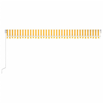 vidaXL Retractable Awning | Yellow and White