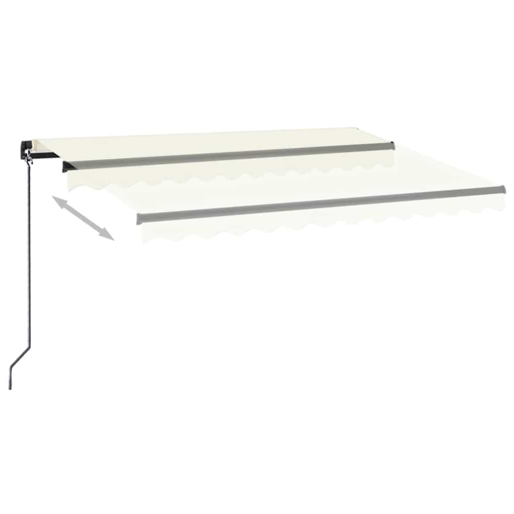 vidaXL Manual Retractable Awning 350x250 cm Cream