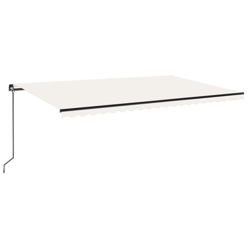 vidaXL Manual Retractable Awning 500x300 cm Cream