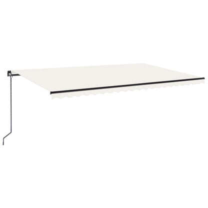 vidaXL Manual Retractable Awning 500x300 cm Cream