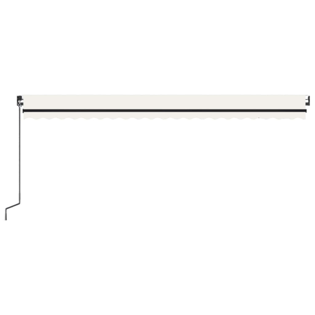 vidaXL Manual Retractable Awning 500x300 cm Cream