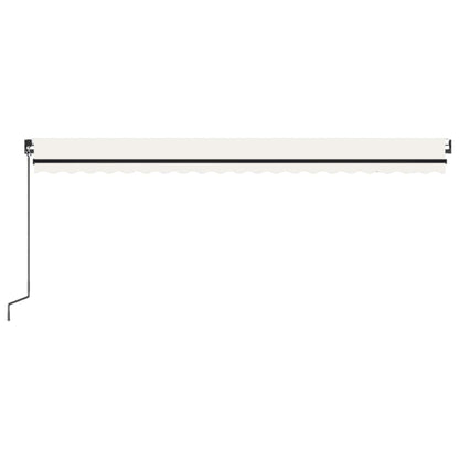 vidaXL Manual Retractable Awning 500x300 cm Cream