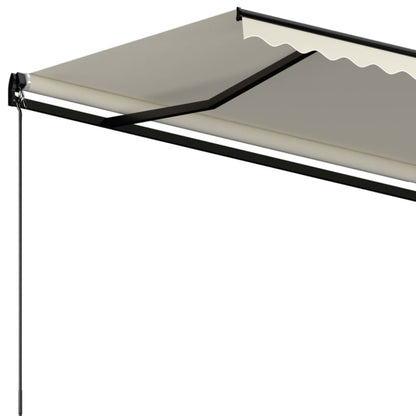 vidaXL Manual Retractable Awning 500x300 cm Cream