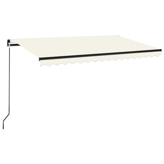 vidaXL Manual Retractable Awning 450x350 cm Cream