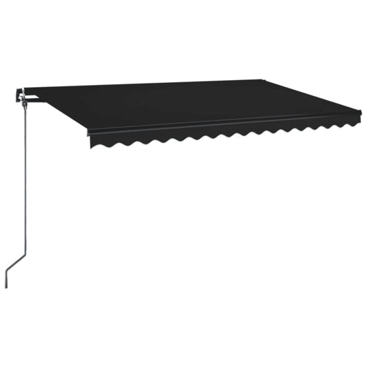 vidaXL Manual Retractable Awning 450x350 cm Anthracite