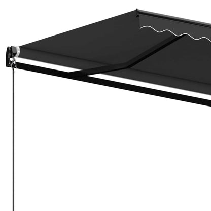 vidaXL Manual Retractable Awning 450x350 cm Anthracite