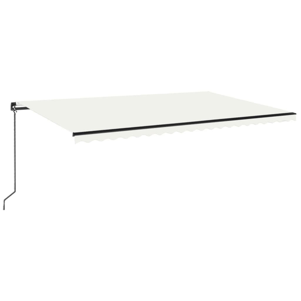 vidaXL Manual Retractable Awning 500x350 cm Cream