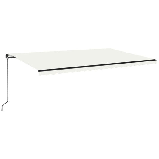 vidaXL Manual Retractable Awning 500x350 cm Cream