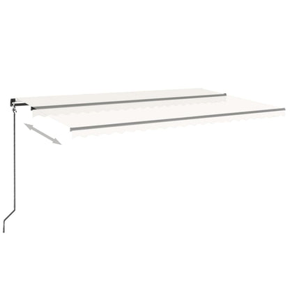 vidaXL Manual Retractable Awning 500x350 cm Cream