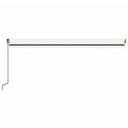 vidaXL Manual Retractable Awning with LED 500x350 cm Cream