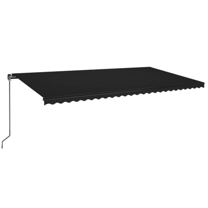 vidaXL Manual Retractable Awning 600x350 cm Anthracite